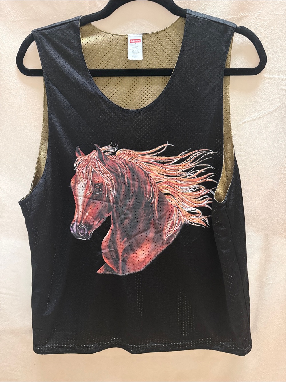Supreme Mustang  Reversible Basketball Mesh Tank SS23 Size Small